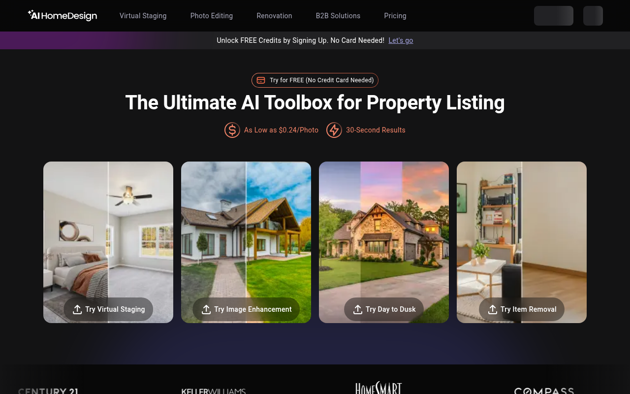 Screenshot of AI HomeDesign: Transform Real Estate Photos with AI