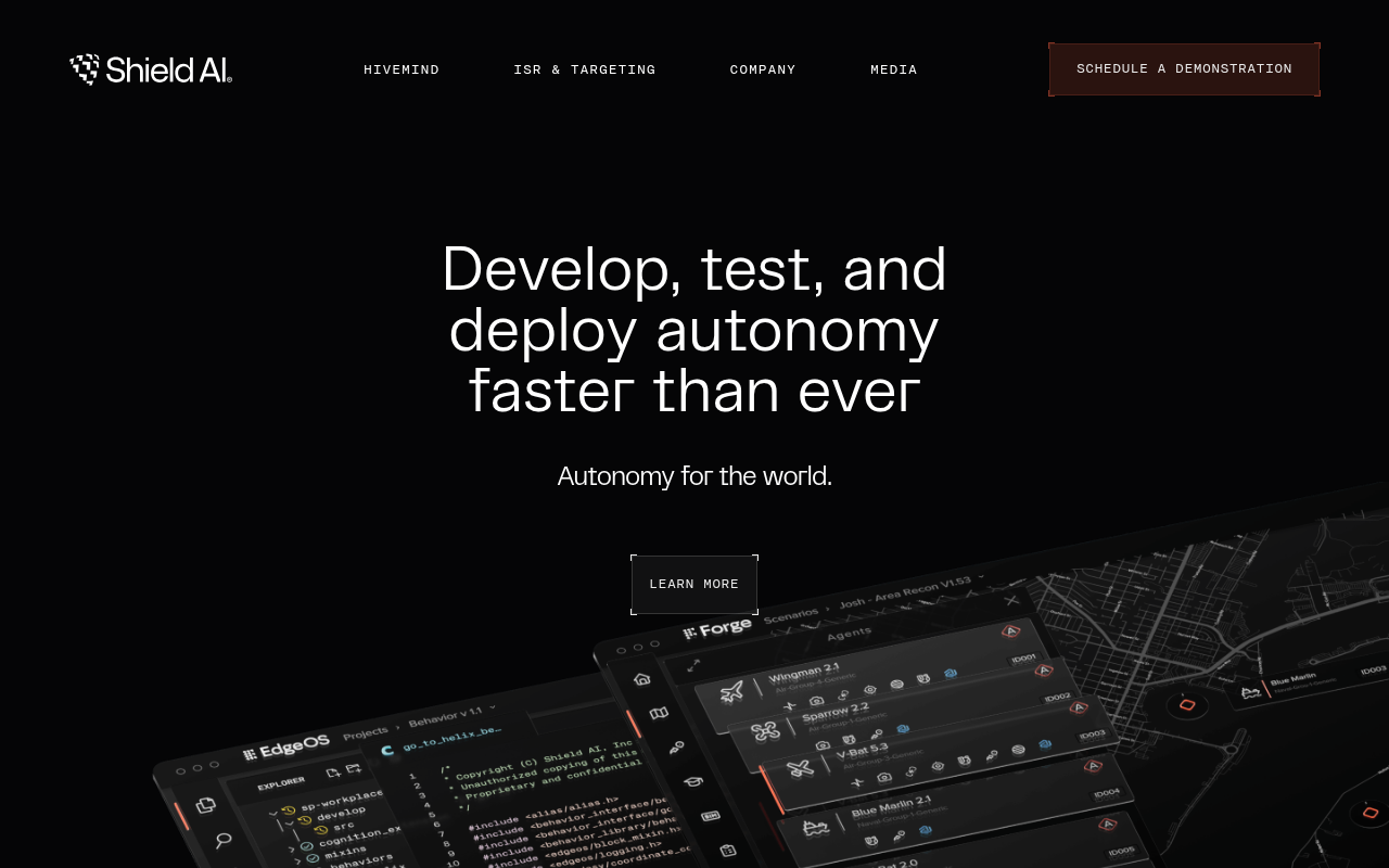 Screenshot of Shield AI: Revolutionizing Defense with Artificial Intelligence