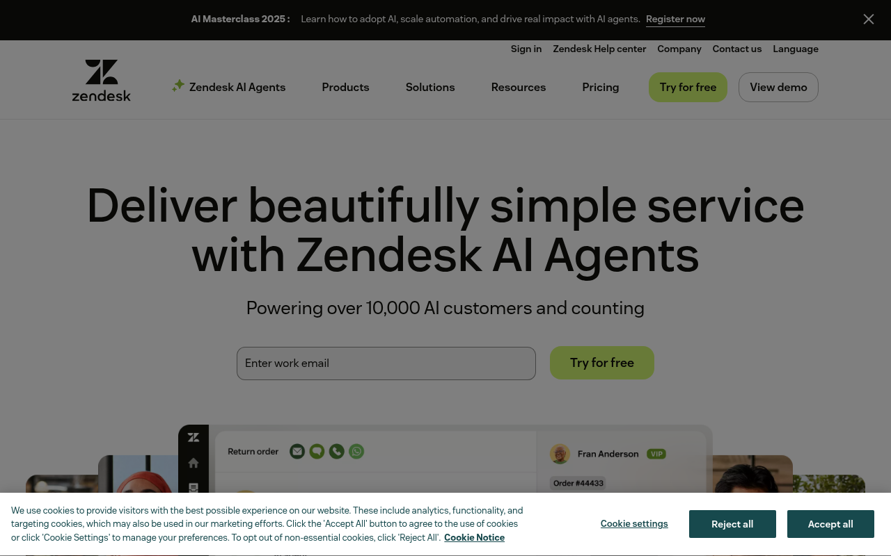 Screenshot of Zendesk AI: Supercharge Your Customer Service