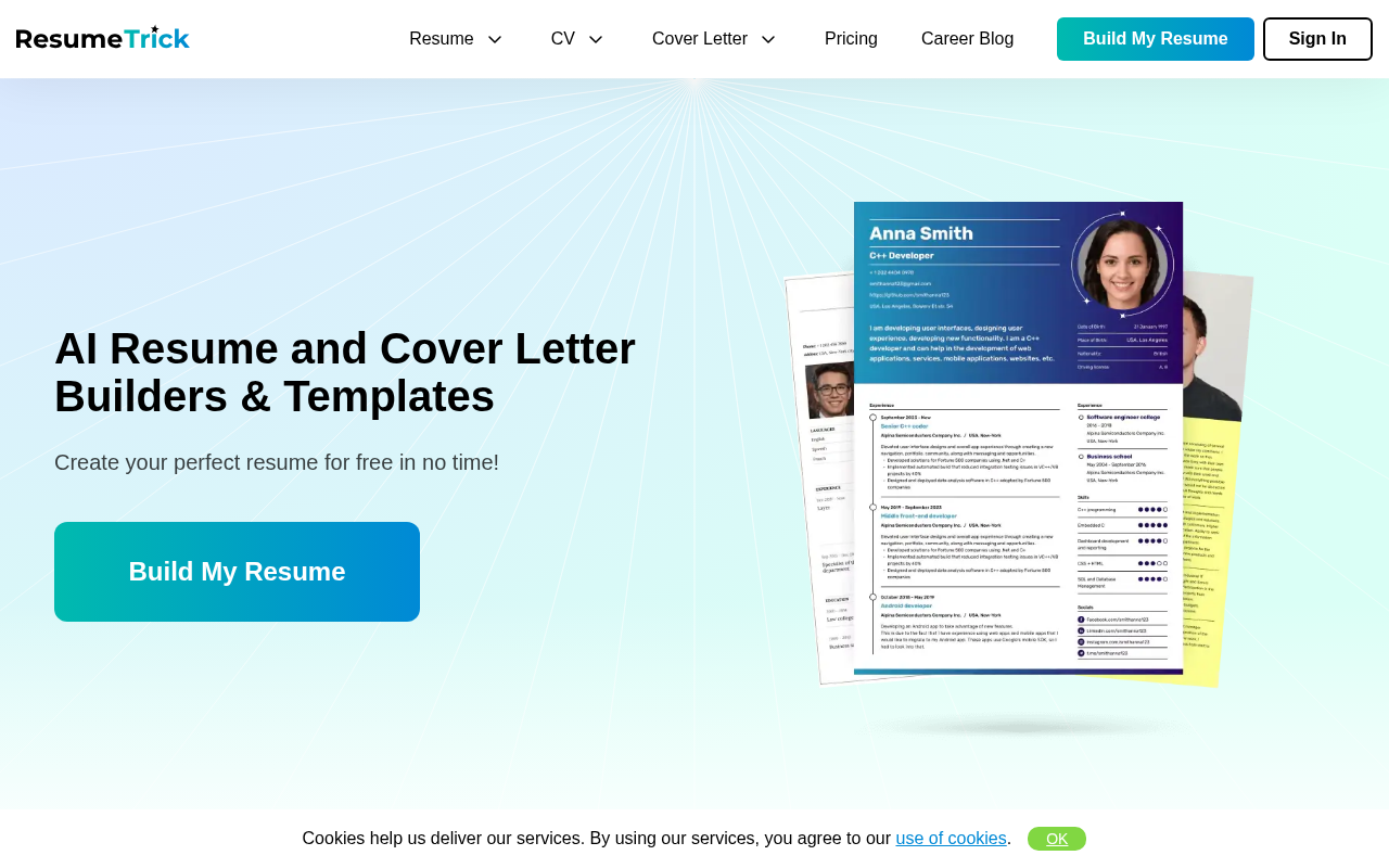 Screenshot of Resume Trick: Ace Your Job Application with AI-Powered Resumes