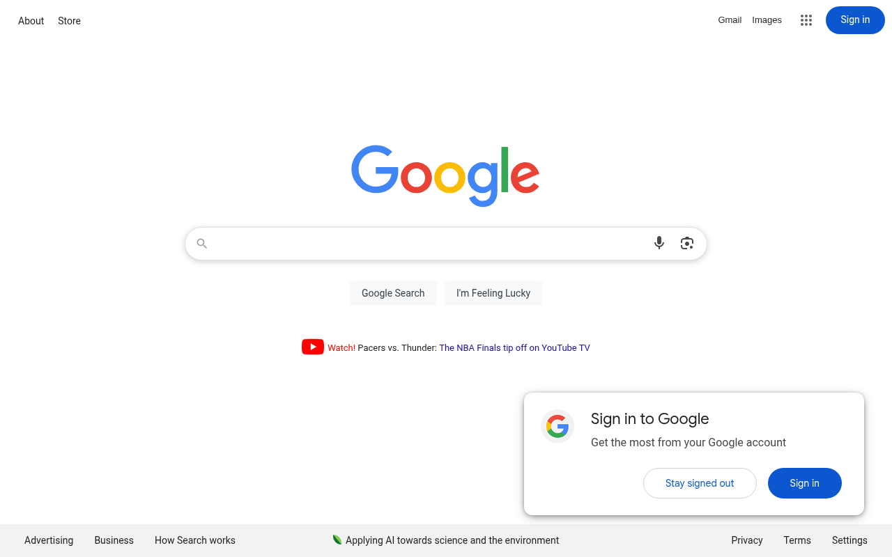 Screenshot of Google: The All-Encompassing Gateway to Information