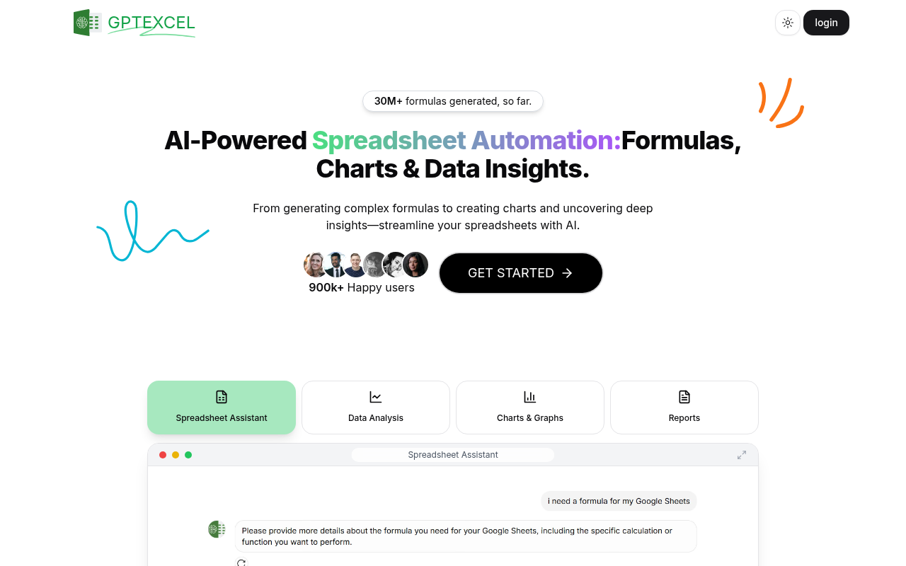 Screenshot of GPT Excel Review: AI-Powered Formula Generation for Spreadsheet Success