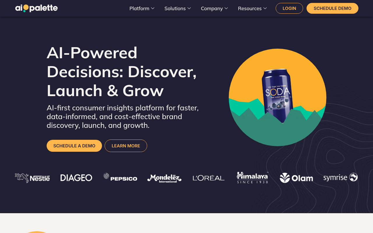 Screenshot of Unlock Market Insights with AI Palette: Data-Driven Product Success