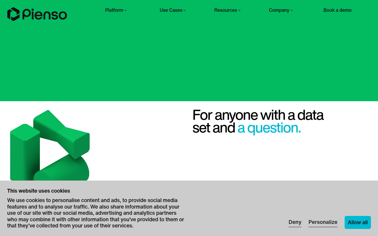 Screenshot of Pienso: Machine Learning for Everyone, No Code Required