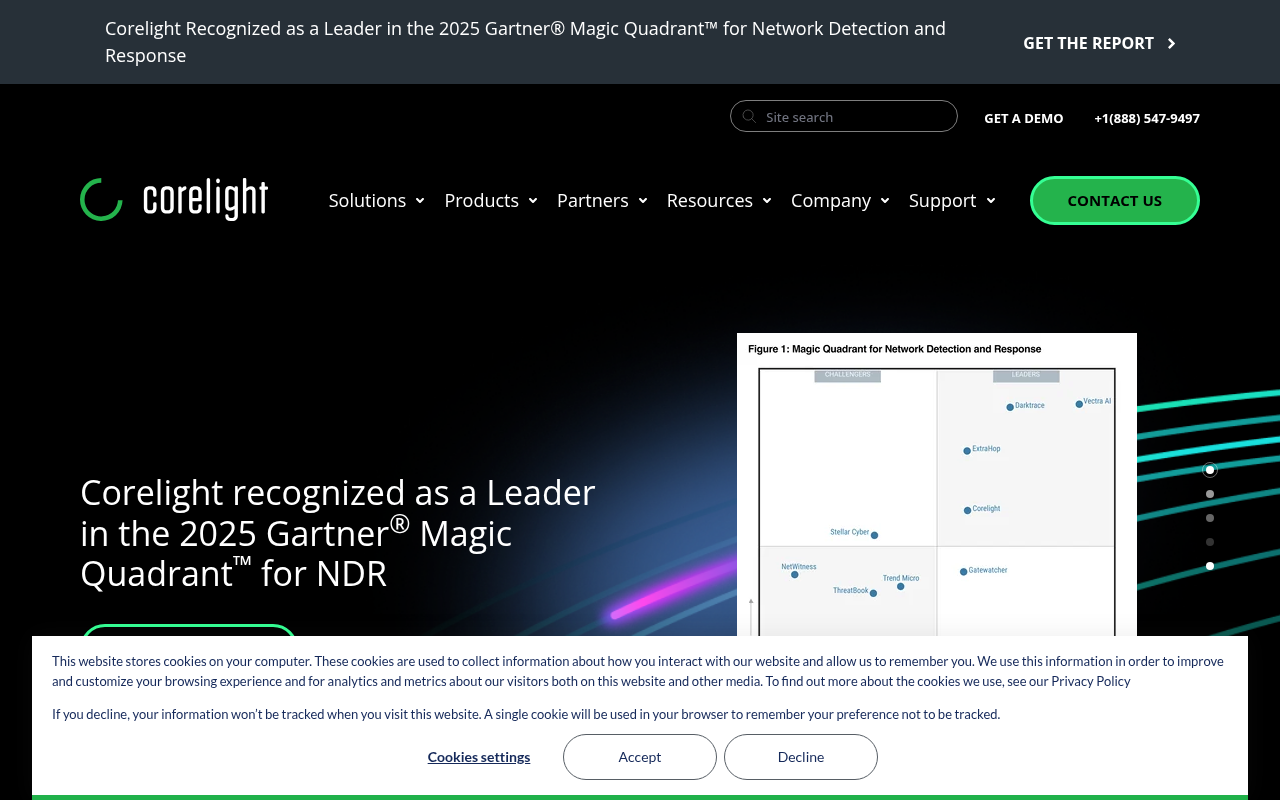 Screenshot of Corelight: Uncover Threats With AI-Powered Network Visibility