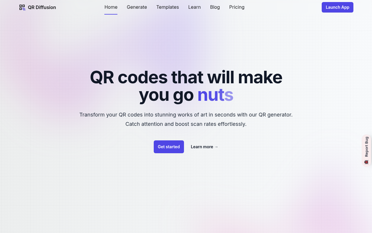 Screenshot of QR Diffusion Review: Generate Stunning AI QR Code Art