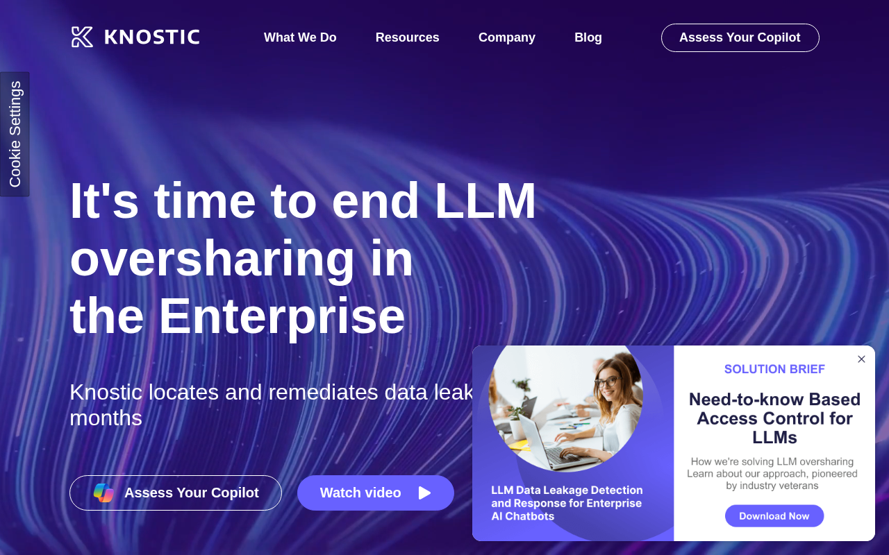 Screenshot of Knostic AI: Secure Your Enterprise in the Age of Copilots