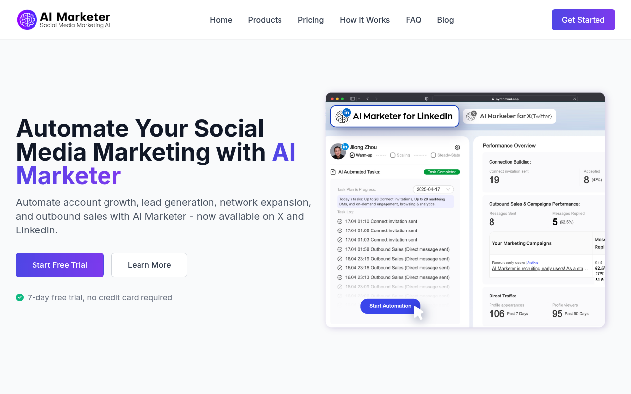 Screenshot of SynthMind: Your AI-Powered Marketing Ally