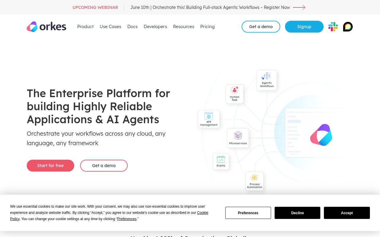 Screenshot of Orkes: Streamline Your Workflows with Cloud-Native Orchestration
