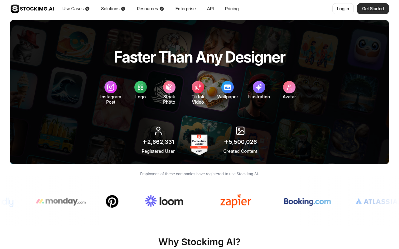 Screenshot of Stockimg AI: Your All-in-One AI Design Solution