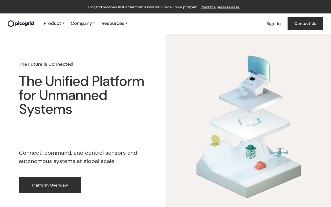Screenshot of Picogrid: Command & Control for Your Autonomous Ecosystem