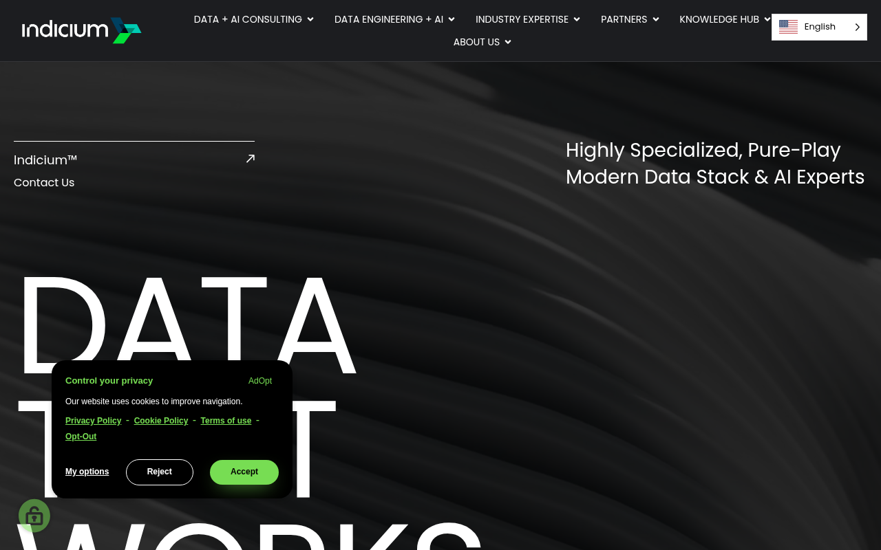 Screenshot of Indicium AI: Supercharge Your Business with Custom AI Solutions