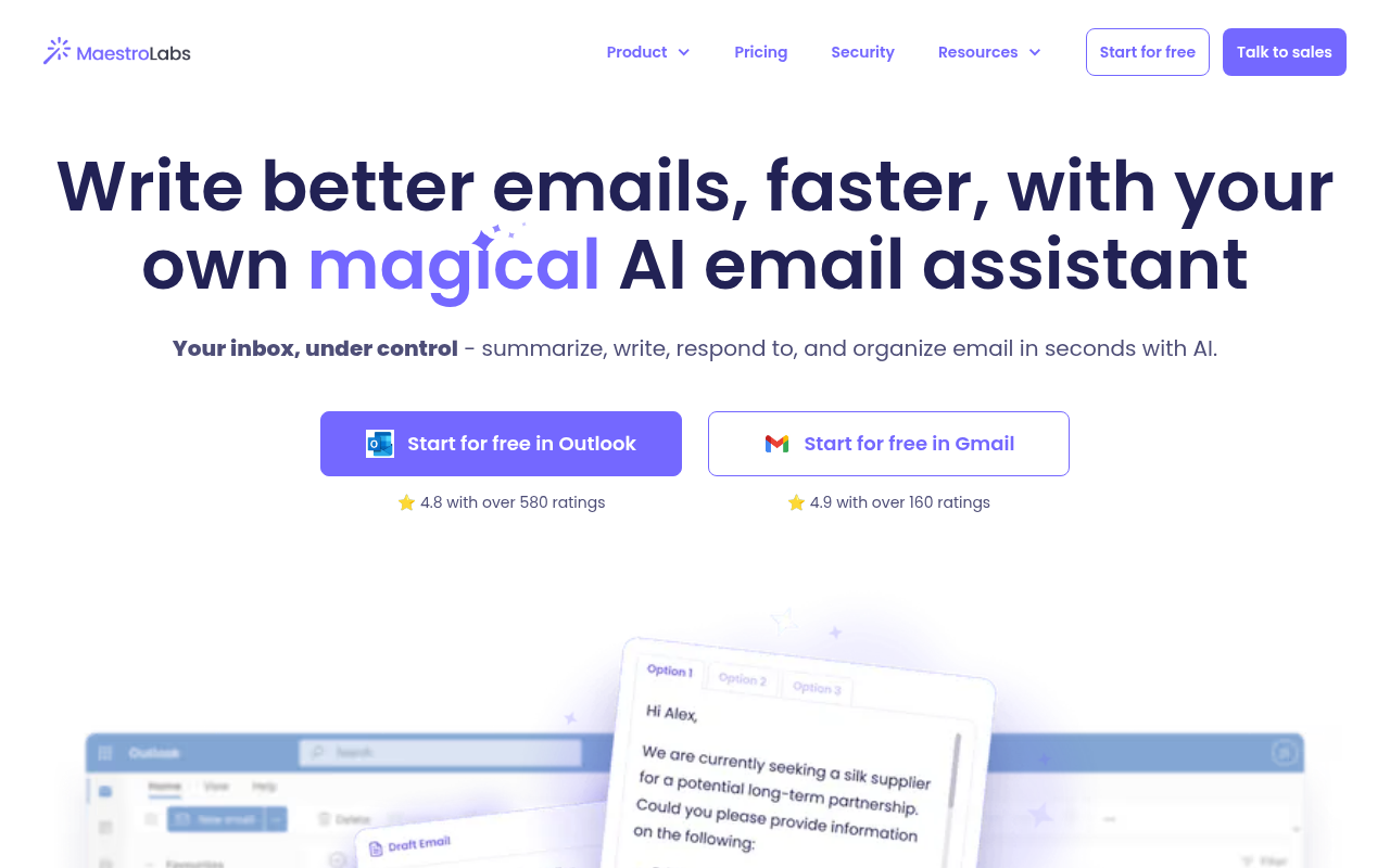 Screenshot of MailMaestro Review: Supercharge Your Emails with AI