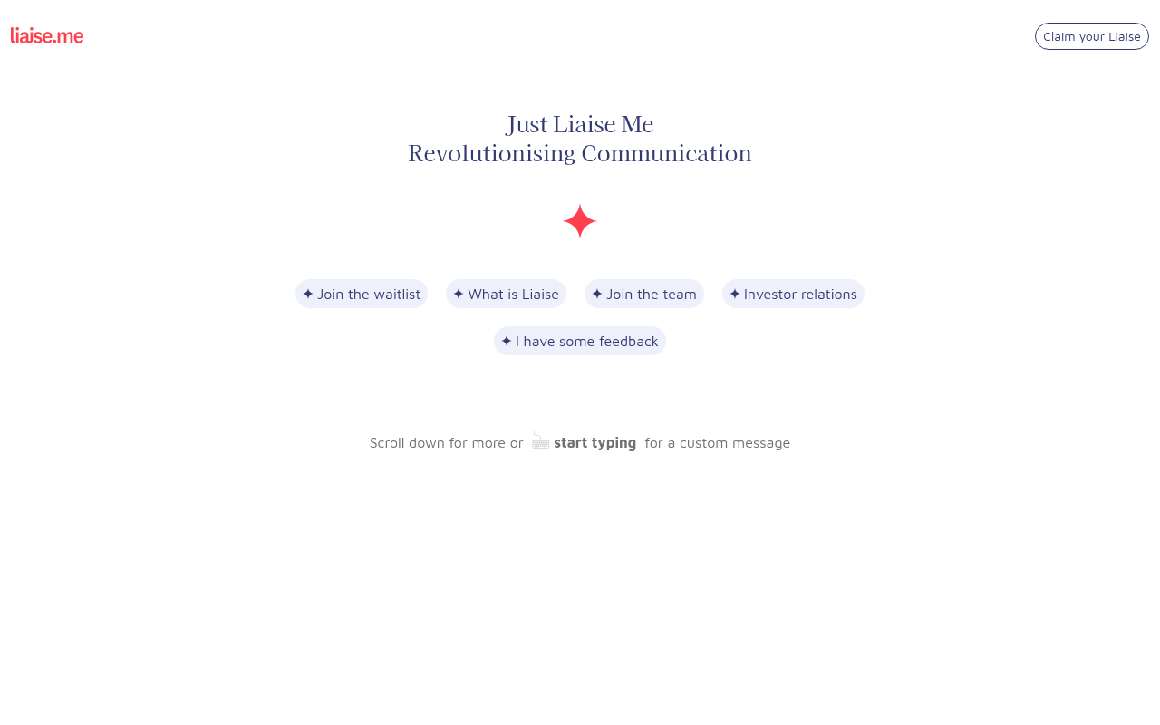 Screenshot of Liaise: AI-Powered Communication Hub for Enhanced Productivity