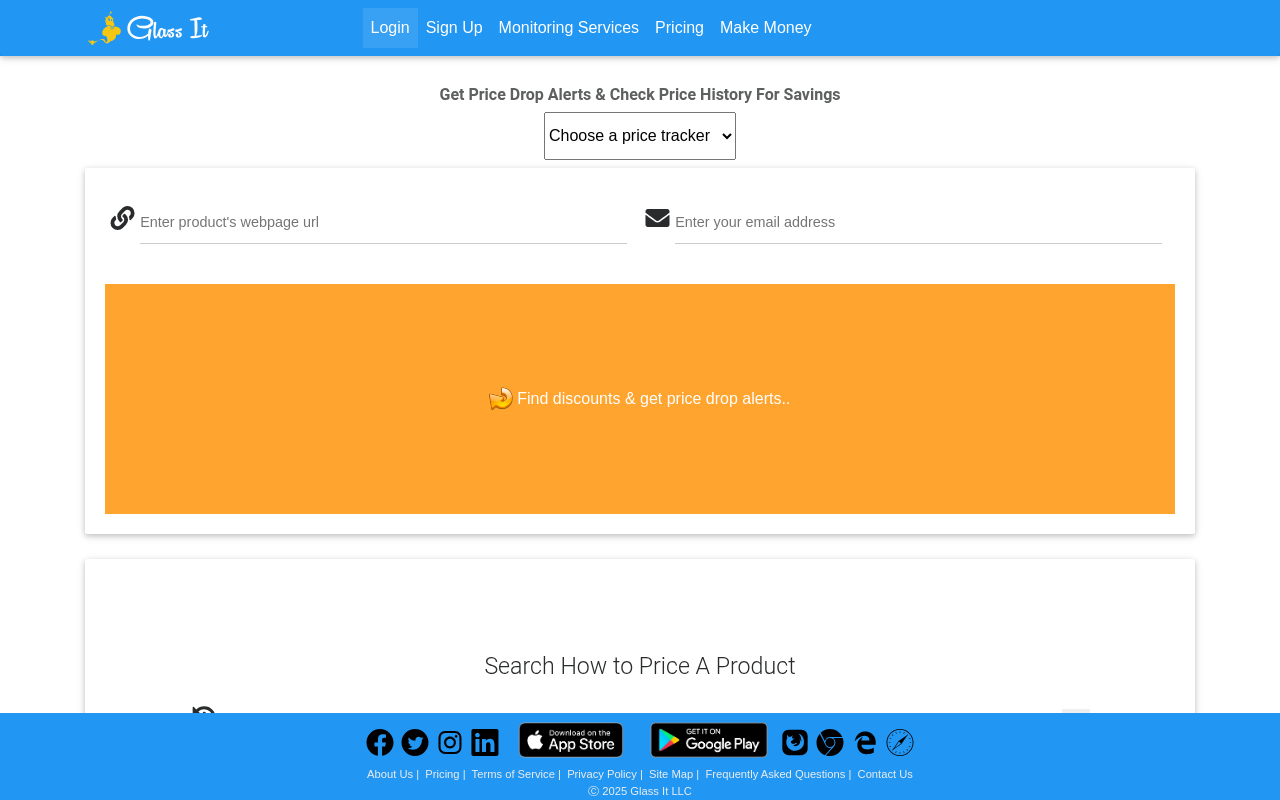 Screenshot of Glass It: Your Ultimate Price Tracker & Deal Finder