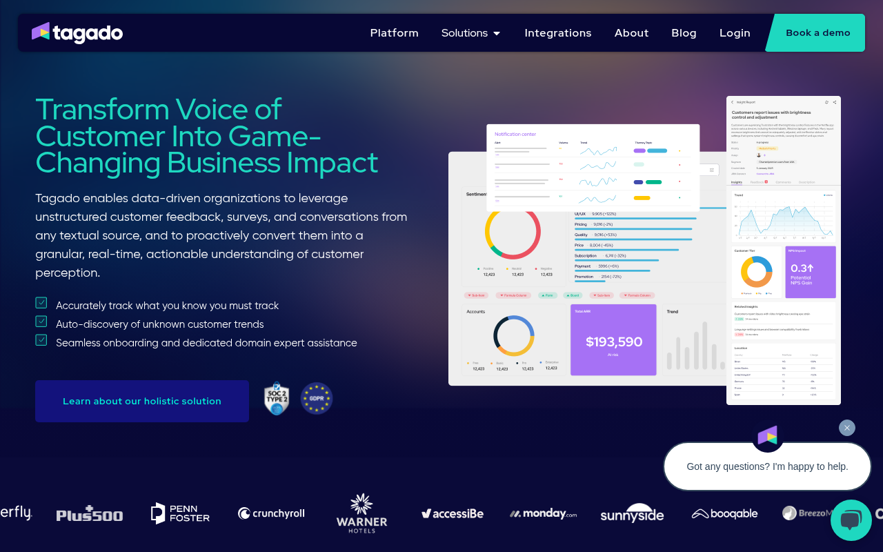 Screenshot of Tagado Review: AI-Powered Customer Feedback Analysis
