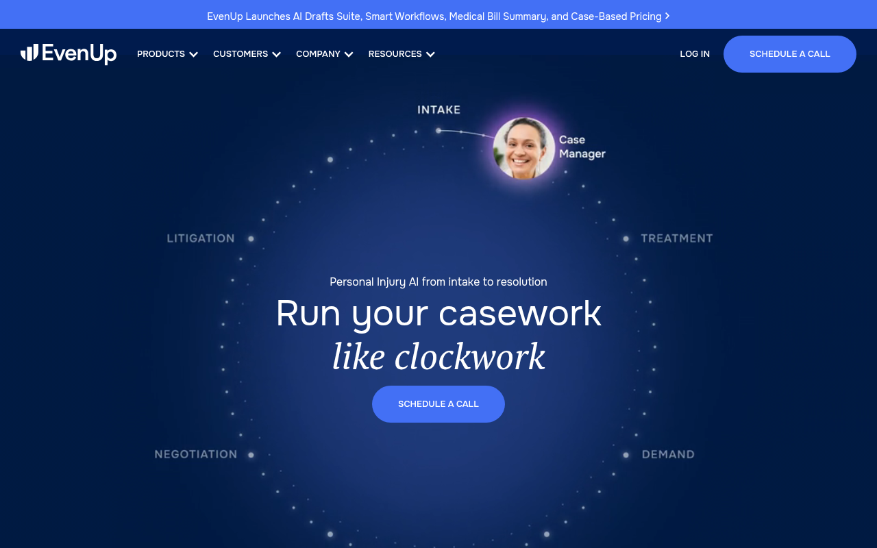 Screenshot of EvenUp: AI Claims Intelligence for Personal Injury Law