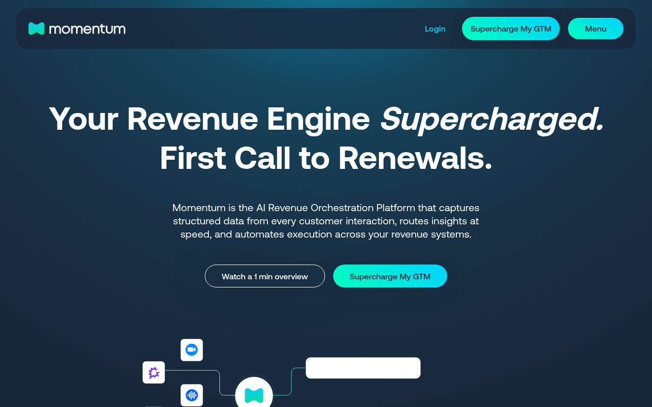 Screenshot of Momentum: AI-Powered Revenue Growth for Sales Teams