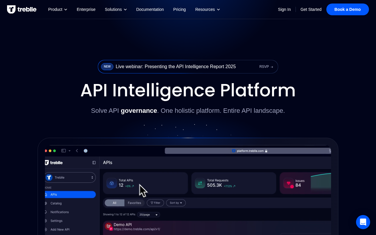 Screenshot of Treblle: Supercharge Your APIs with AI-Powered Observability