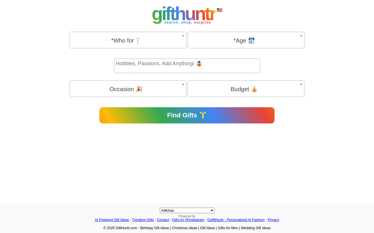 Screenshot of GiftHuntr Review: Find the Perfect Gift with AI