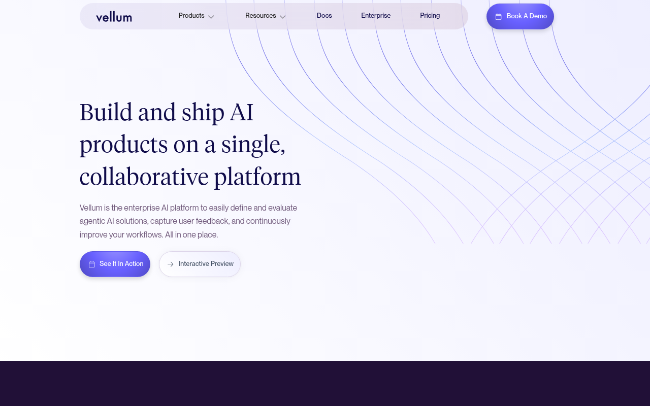 Screenshot of Vellum AI: The All-in-One Platform for AI Product Development