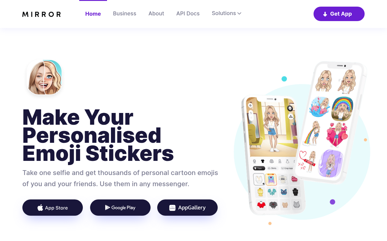 Screenshot of Mirror AI: Create Personalized Emojis & AI Avatars
