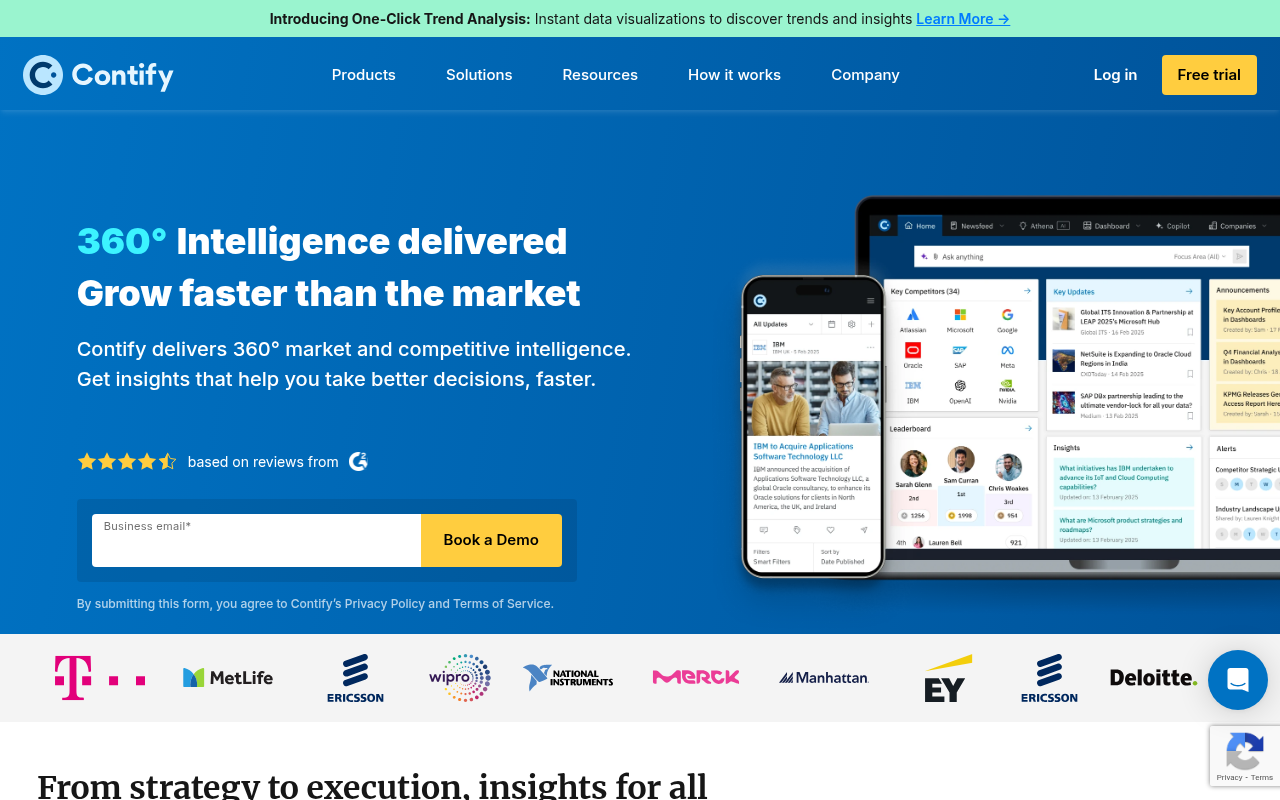 Screenshot of Contify: AI-Powered Market & Competitive Intelligence for Business Success