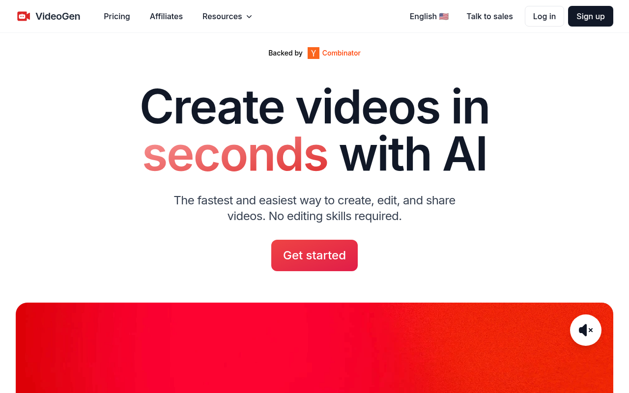 Screenshot of VideoGen: AI Video Generator - Create Stunning Videos Instantly