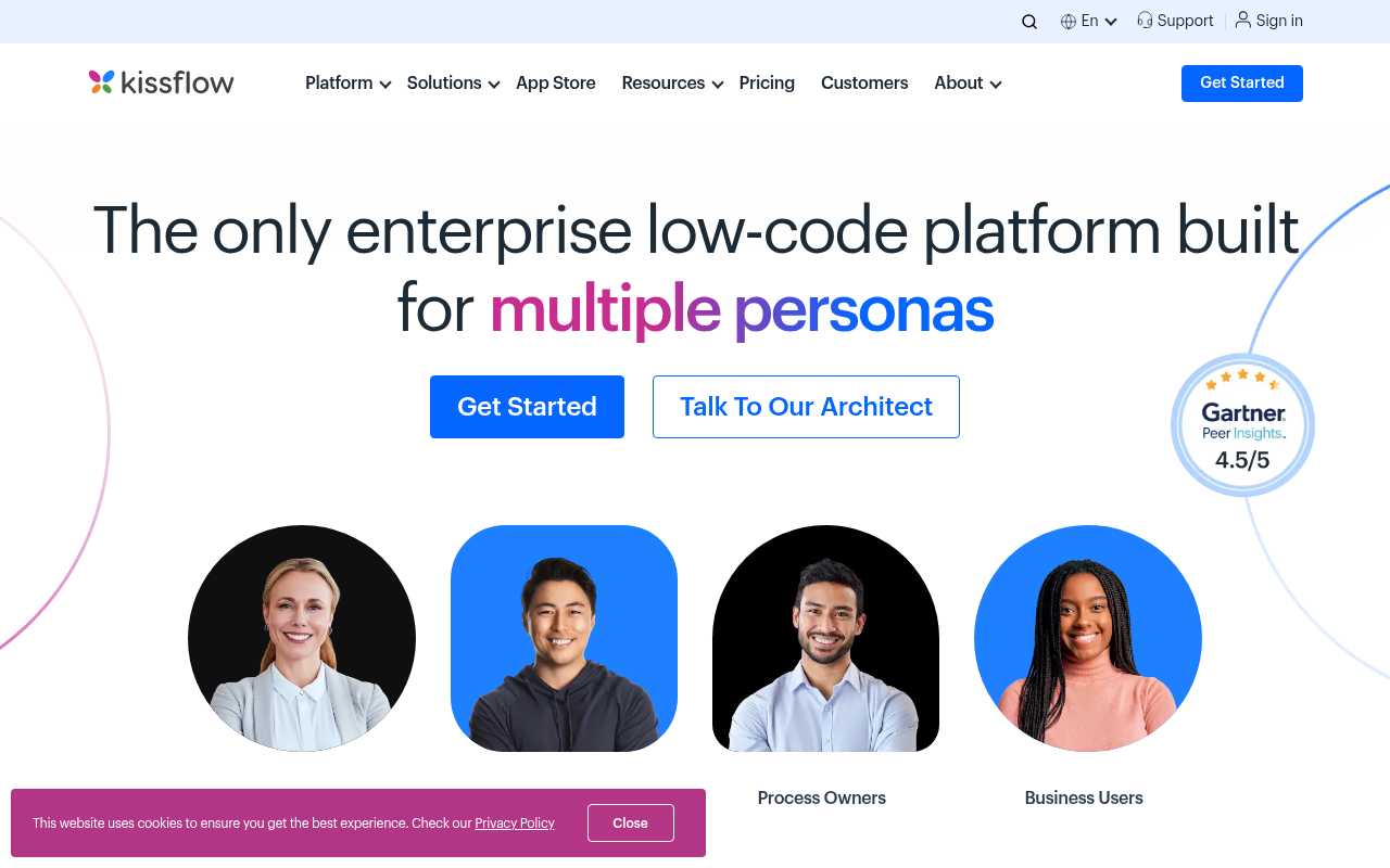 Screenshot of Kissflow: Level Up Your Business with AI-Powered Automation
