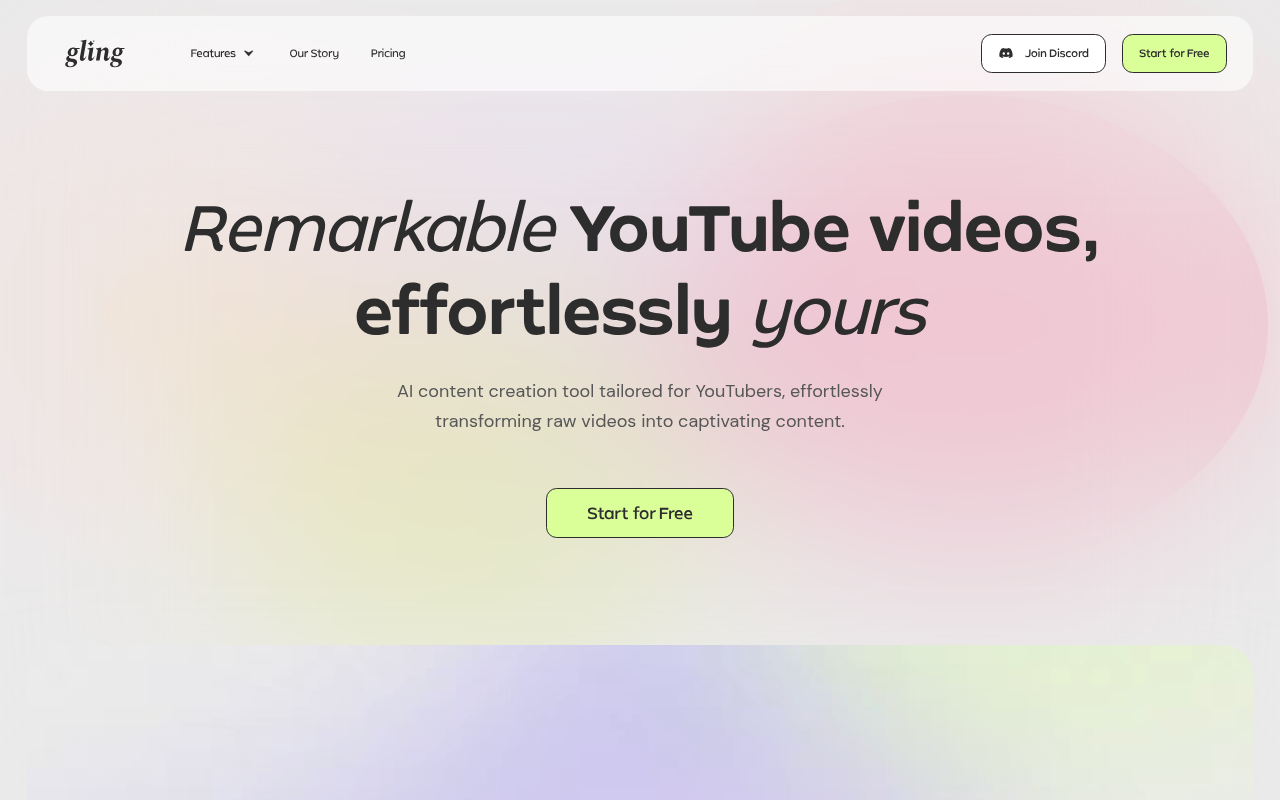 Screenshot of Gling AI Review: Effortless YouTube Video Editing