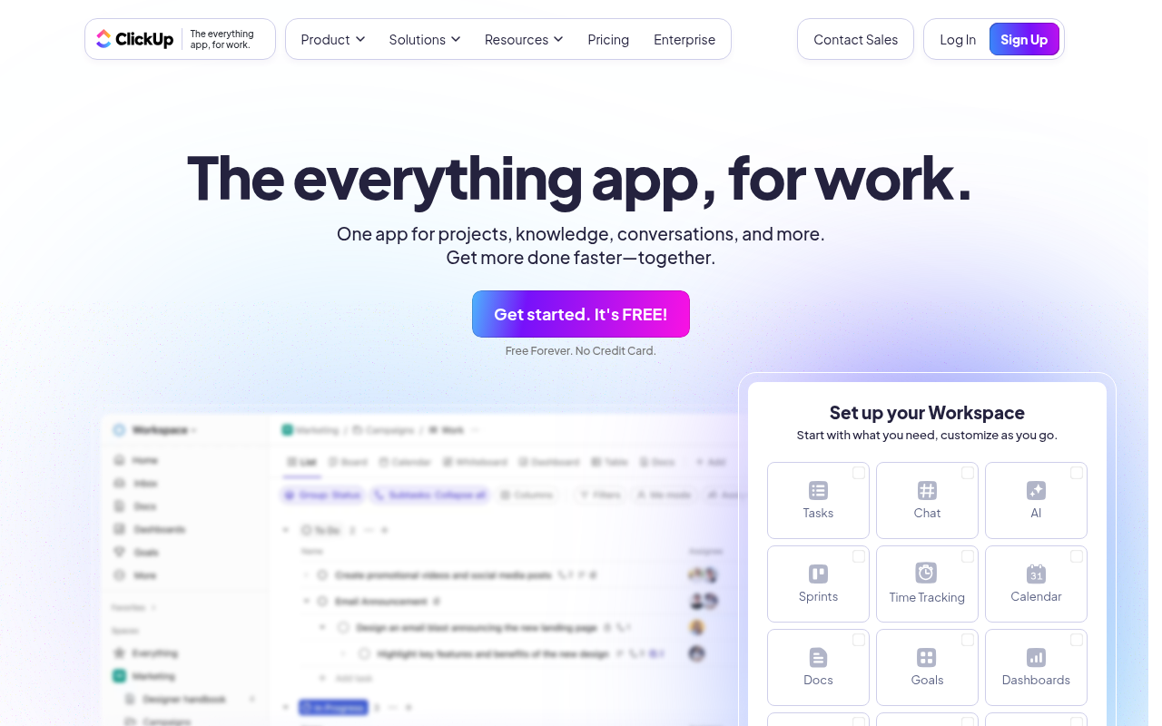 Screenshot of ClickUp Review: The All-in-One Productivity Powerhouse