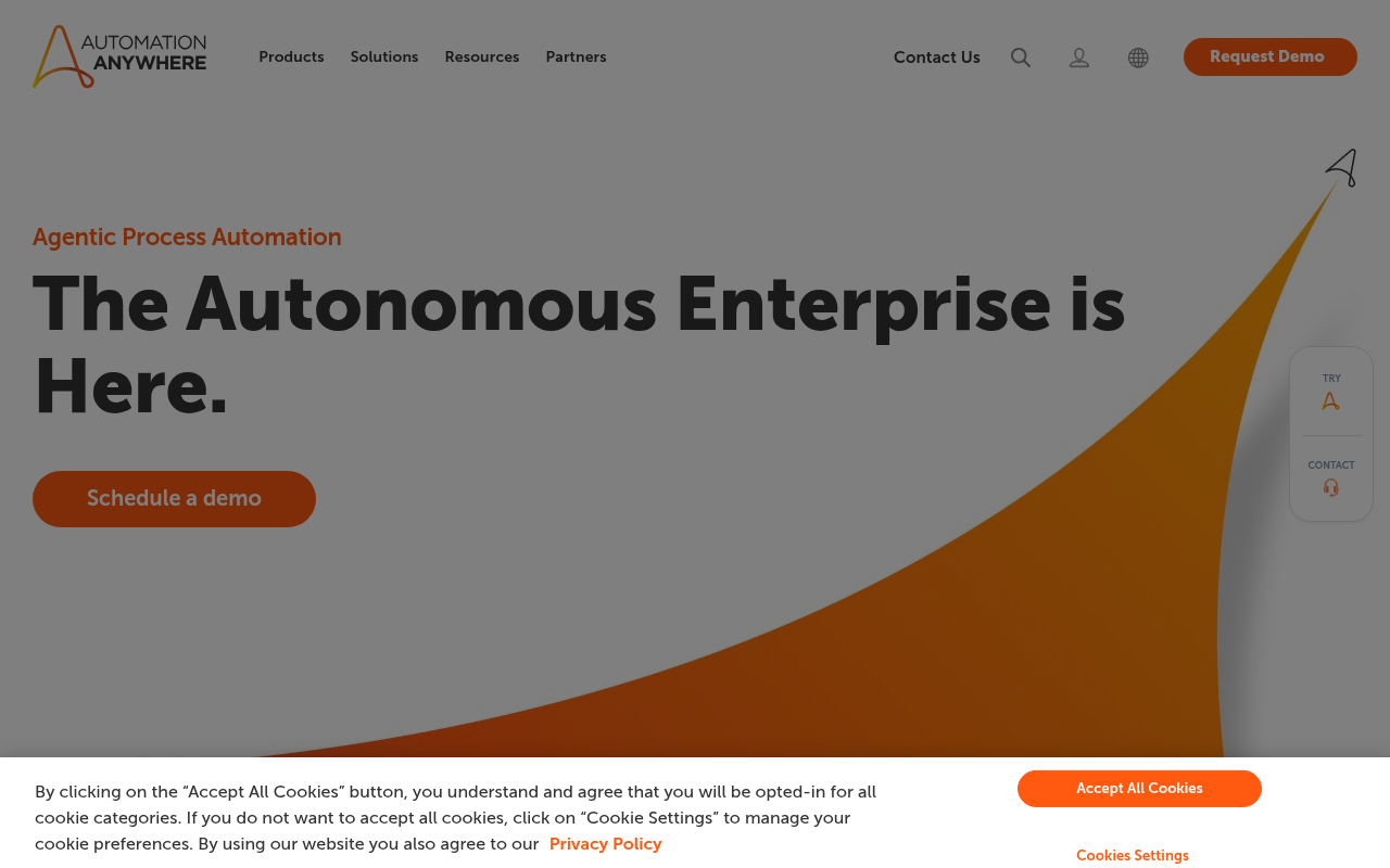 Screenshot of Automation Anywhere: Supercharge Your Business with AI-Powered Automation