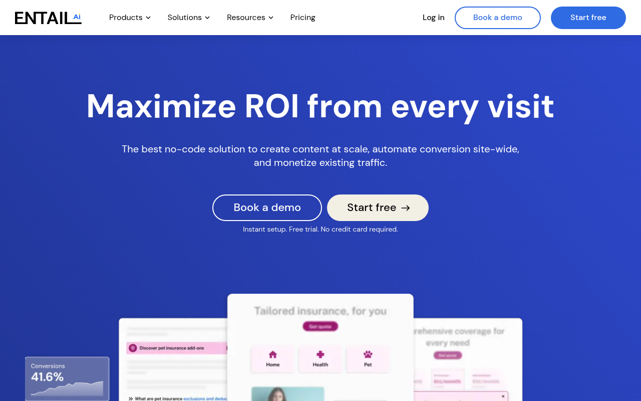 Screenshot of Supercharge Your SEO: A Review of Entail AI