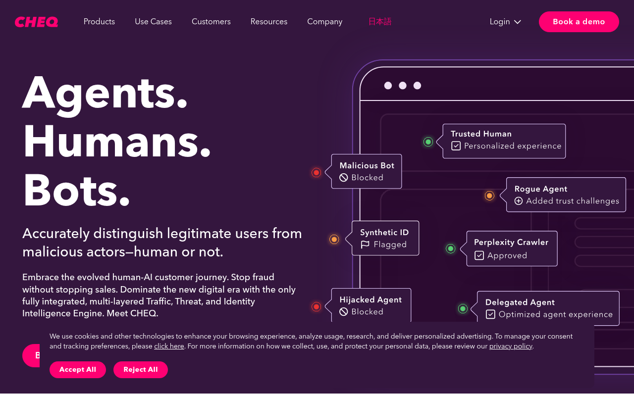 Screenshot of CHEQ AI: Reviewing the Cybersecurity Solution for Marketing