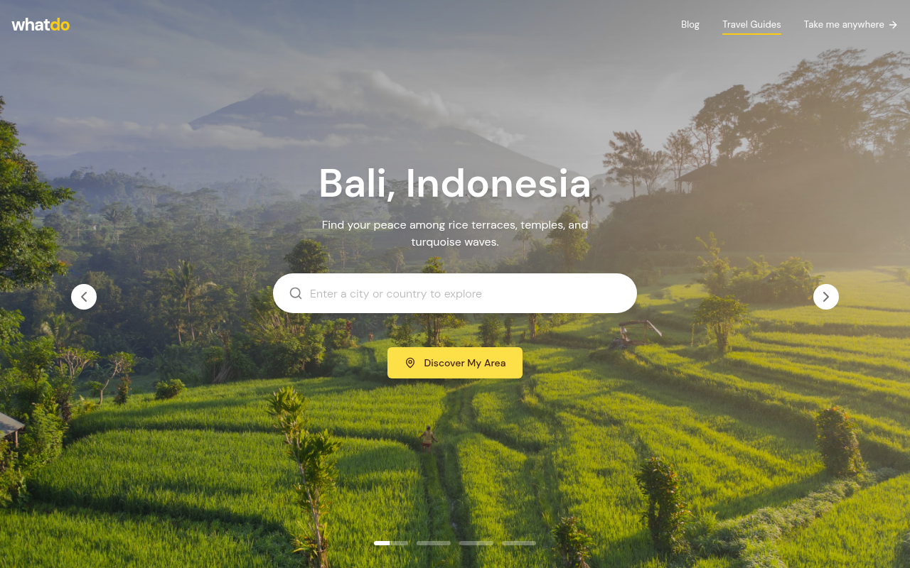 Screenshot of WhatDo: Your Personalized AI-Powered Travel Guide