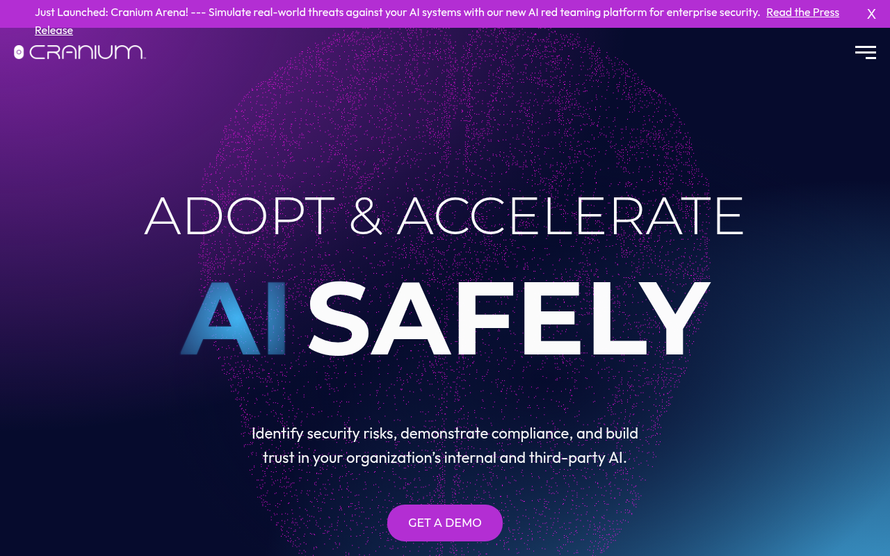 Screenshot of Cranium AI: Fortifying Machine Learning Models Against Threats