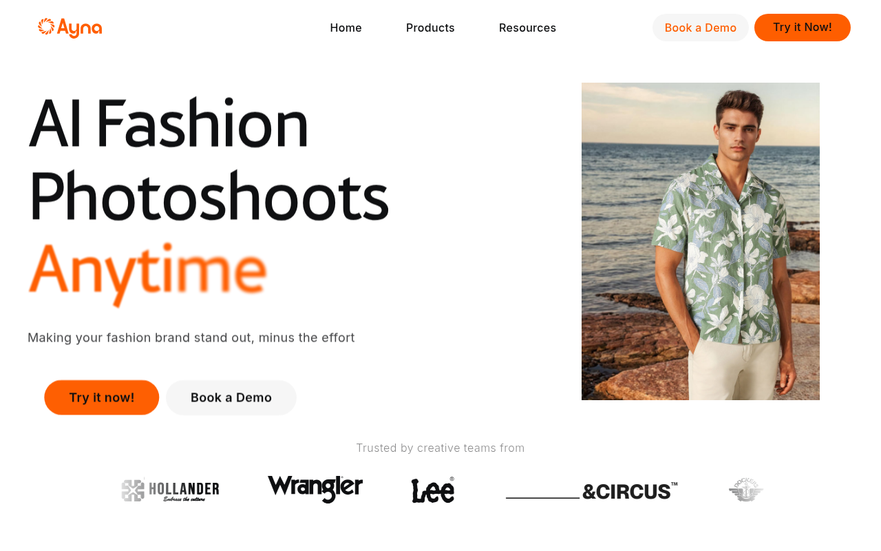 Screenshot of Ayna: AI-Powered Fashion Model & Photoshoot Generator Review