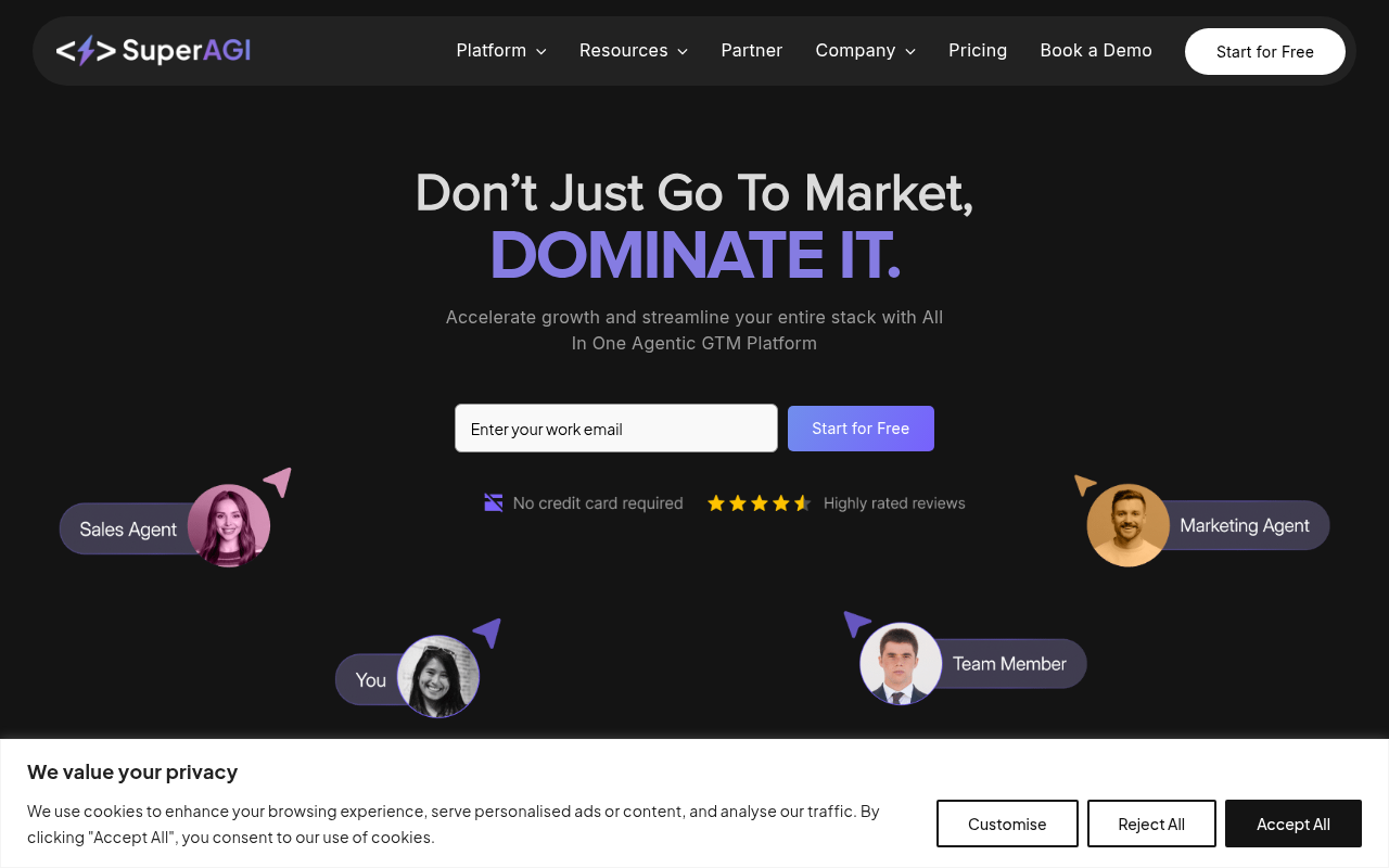 Screenshot of SuperAGI: Your Open-Source AI Agent Automation Platform