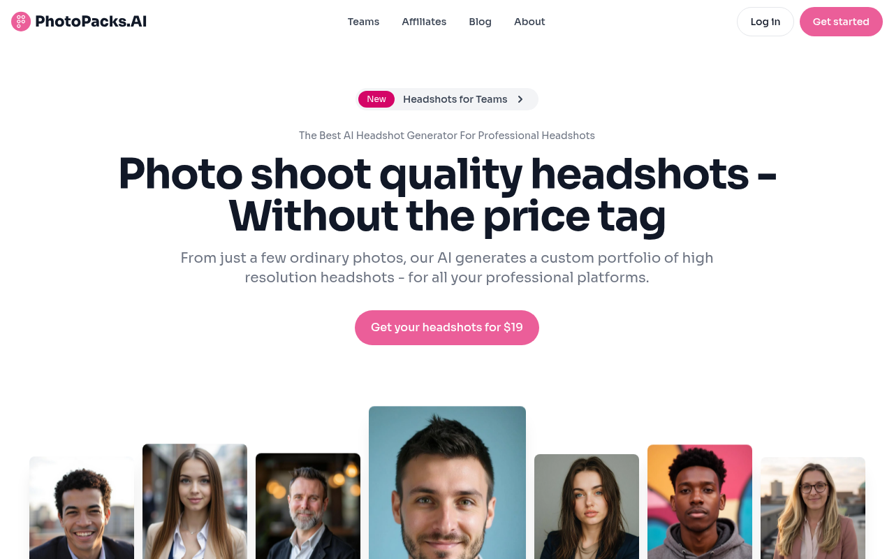 Screenshot of Transform Your Image: A Review of PhotoPacks AI Headshot Generator