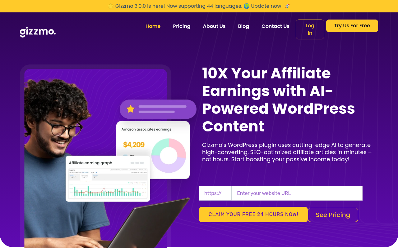 Screenshot of Gizzmo AI: Supercharge Your Content Creation