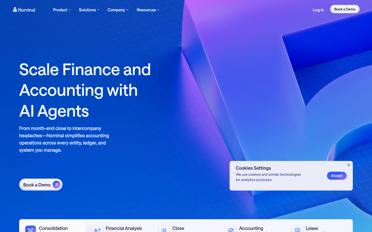 Screenshot of Nominal AI: Automating Finance for Strategic Growth