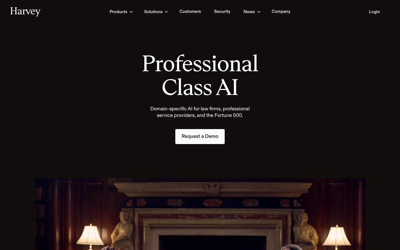 Screenshot of Harvey AI: The Professional's Edge in Legal Tech